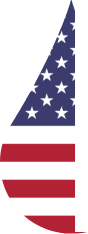 flag of usa in the half shap of drop